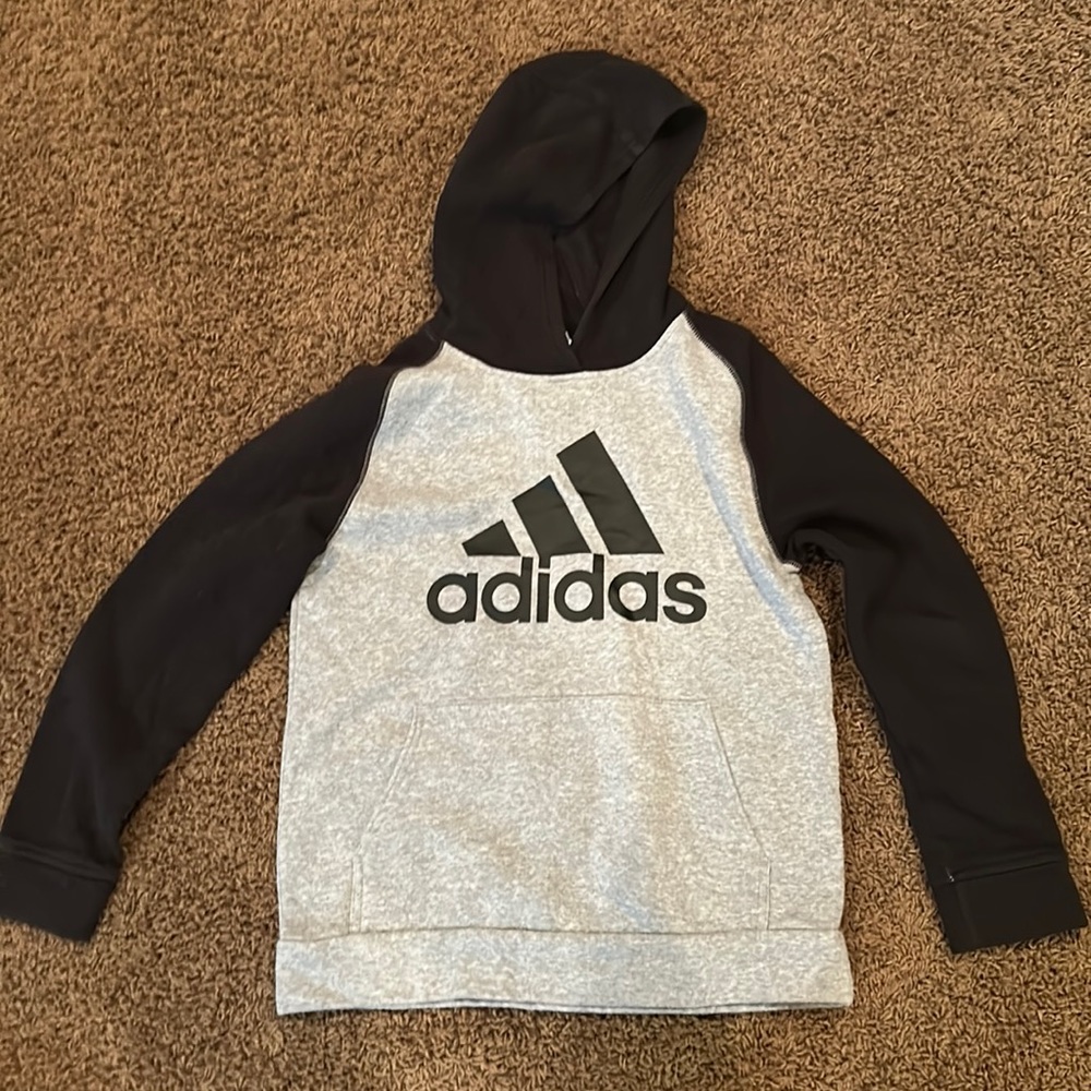 Black and gray Adidas hoodie